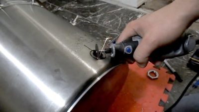 How to make a hole in a stainless steel sink