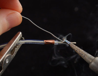 How to solder two stranded wires