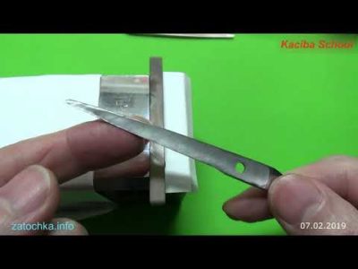 Как заточить ножницы с помощью иголки
