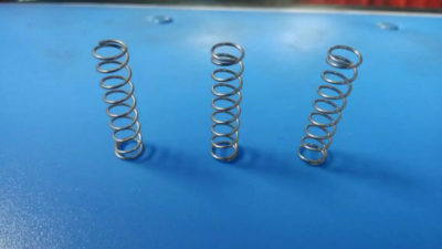 What steel are springs made from?
